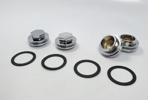 Chrome rocker / valve cover caps - 650 Triumph (unit)