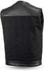 First MFG CO "49/51" Black Leather & Denim Vest
