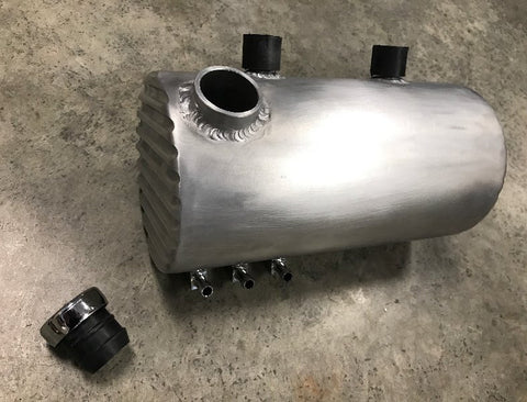 Choppahead Harley Davidson Aluminum Oil Tank - Finned Ends