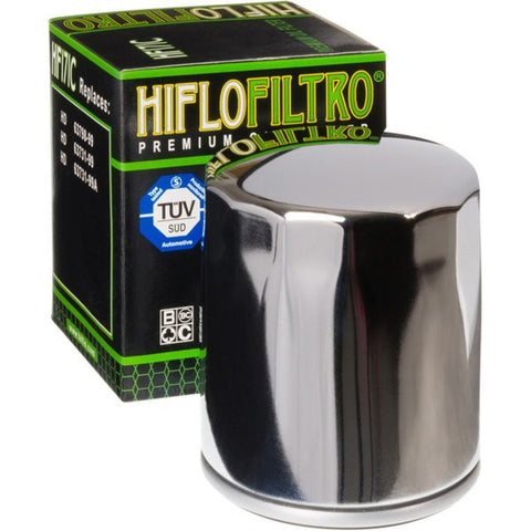 HIFLO HF171C - Chrome oil filter (Twin Cam)