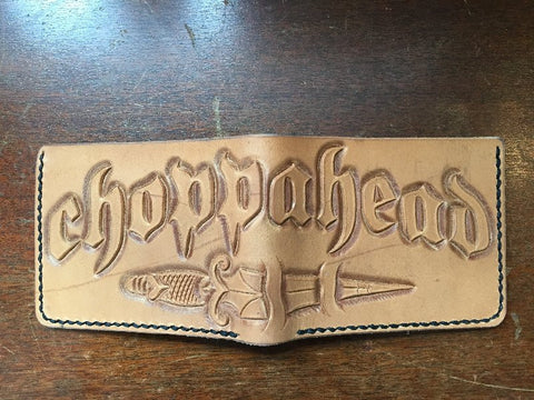 Choppahead Kustoms Leather Bi-Fold Wallet-Raw
