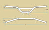 Biltwell Moto Handlebars- Black 1"
