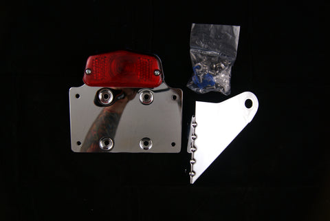 Lucas Style Side-Mount License Bracket & Large Taillight