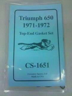 Triumph 650 Top-End Engine Gasket Sets (1971-1972)