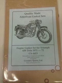 Triumph 650 Complete Gasket Sets - (1971-72)