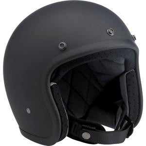flat black motorcycle helmet Biltwell Bonanza Helmet Flat Black XS