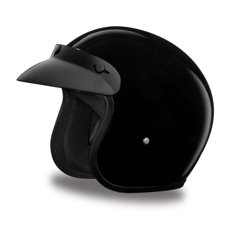 Daytona 3/4 Helmet-Gloss Black – Choppahead Daytona 3/4 Helmet-Gloss Black – Choppahead